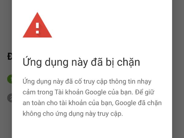 Không thể đồng bộ bước chân Momo do Google chặn